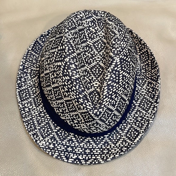 Lucky Brand black and white diamond weave fedora - Picture 2 of 10